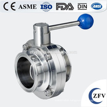 Factory Price Sanitary butterfly valve(304/316L TC clamp/weld/thread/male-female connection